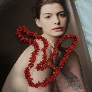 ANTIQUE JEWELRY - Victorian Precious Coral Twisted Branch Style Necklace